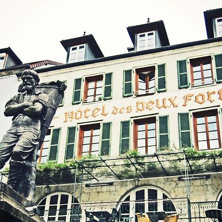 Logis Hotel Des Deux Forts Salins-les-Bains Exterior foto